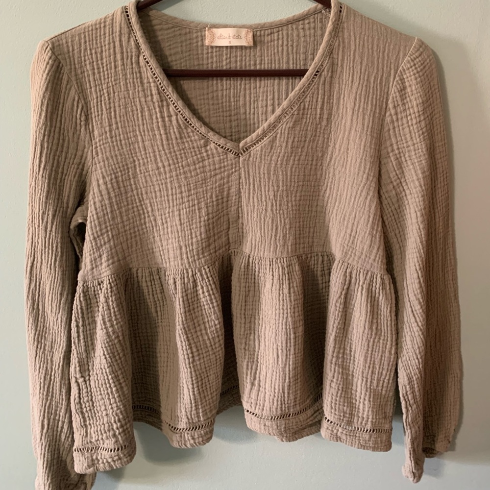 Altar’d State Green long sleeve blouse. Small.